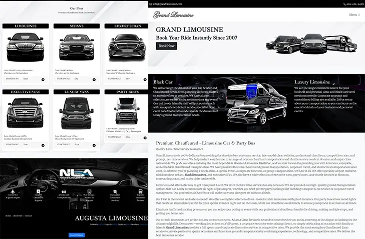 Limousine website template themes SEO